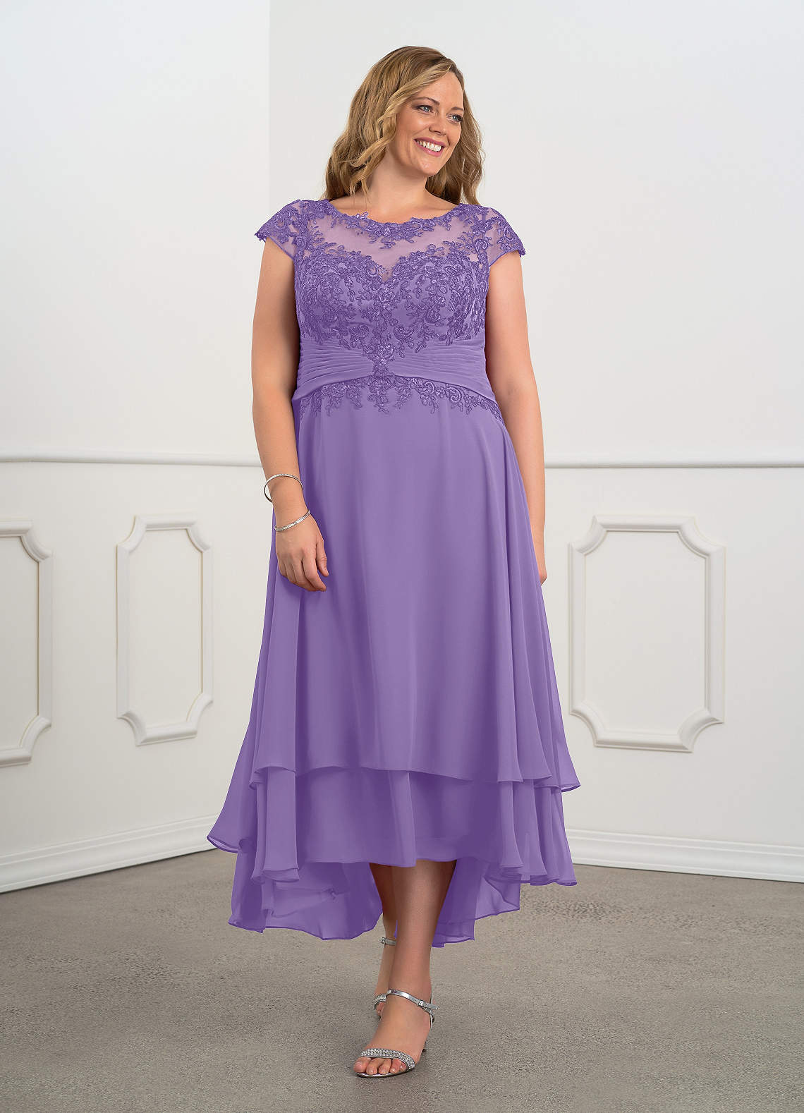 Azazie Shonda Moeder van de bruid jurken Jurk van Chiffon Kant Tahiti image1