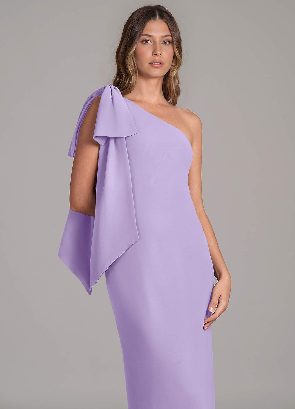 strapless open back dress Women's Isobel Rosette Ruffle Mini Dress in Purple Chiffon, XL , Halter Neck , Cut Out , Asymmetric