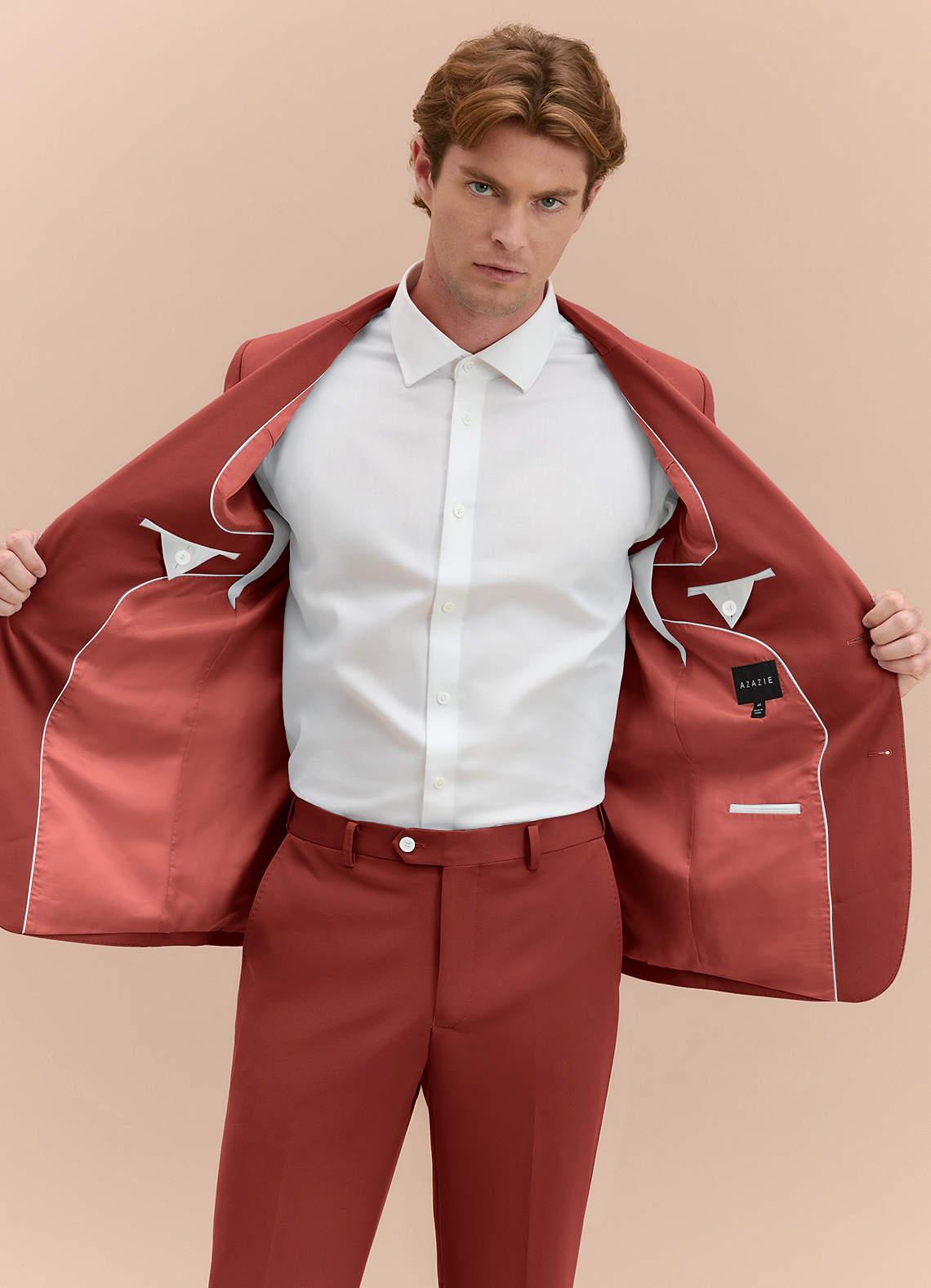 front James Terracotta veste de costume