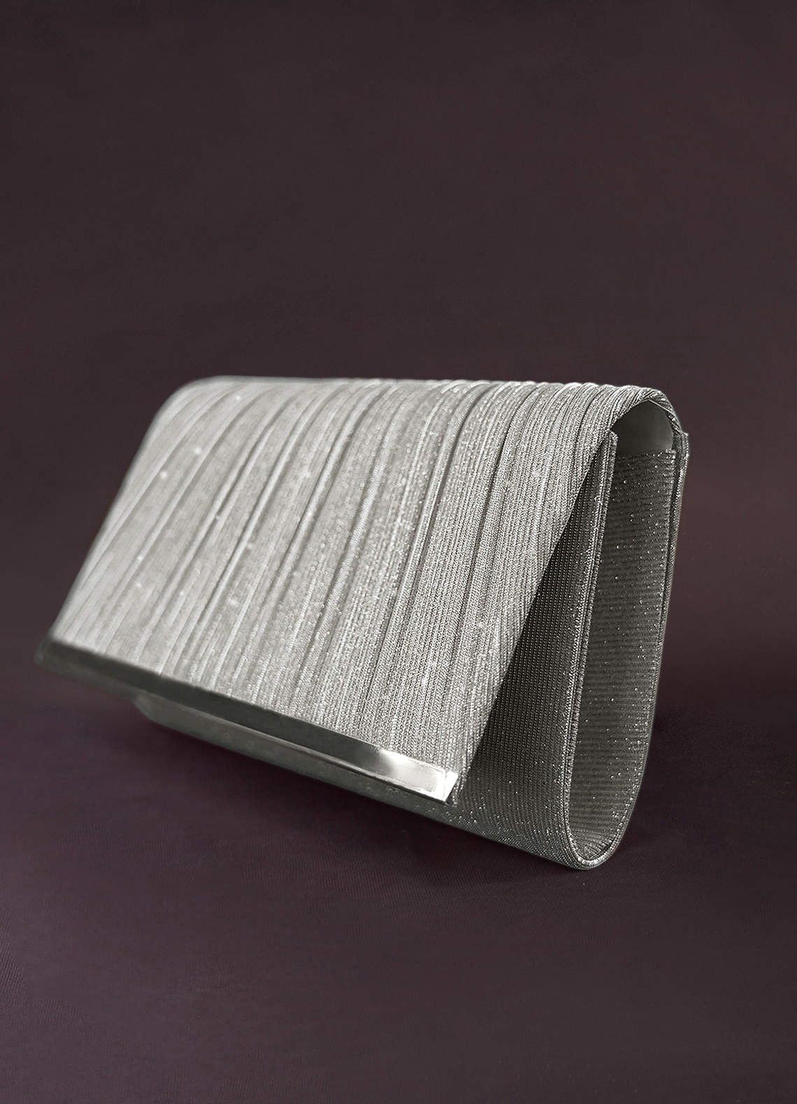 front Pleats Elegant Clutch Bag