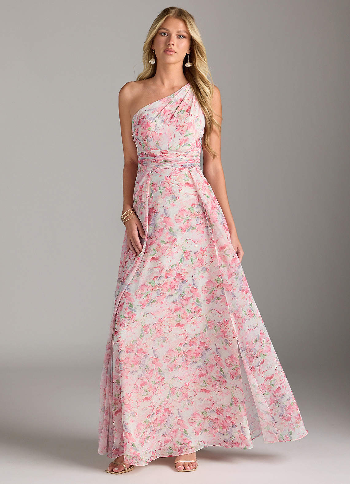 Azazie Dallas Abstract Watercolor Floral Chiffon Bridesmaid Dresses | Azazie
