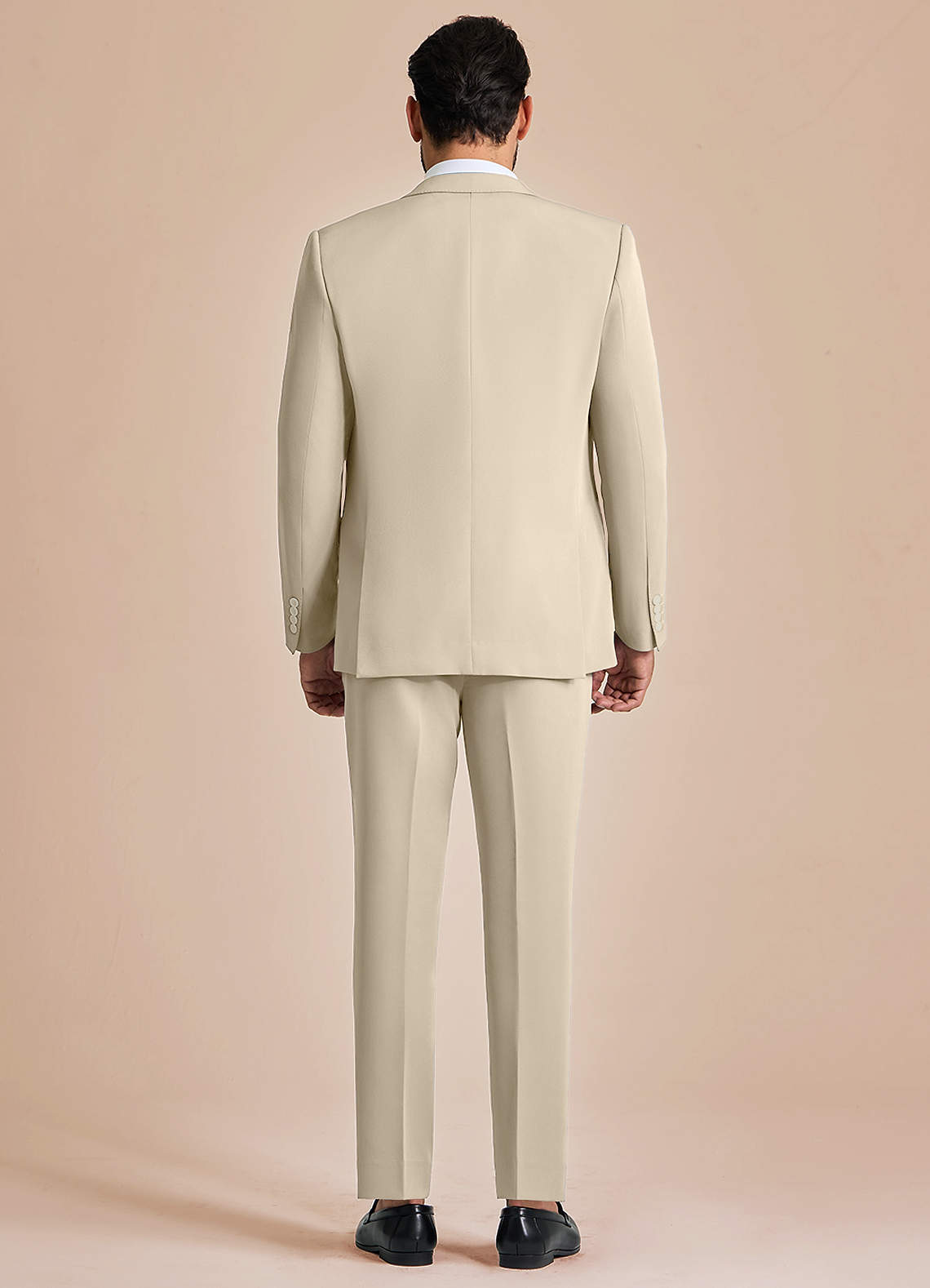 front James Tan Structured Stretch 3-piece suit