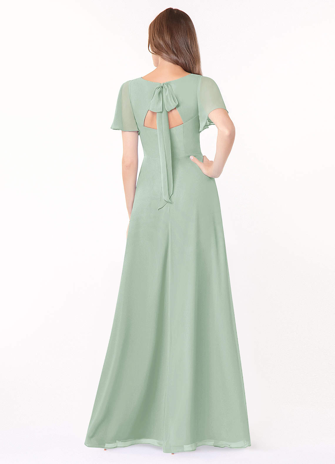 Azazie Kimber Agave Chiffon Bridesmaid Dresses | Azazie Azazie Kimber Agave Chiffon Bridesmaid Dresses | Azazie