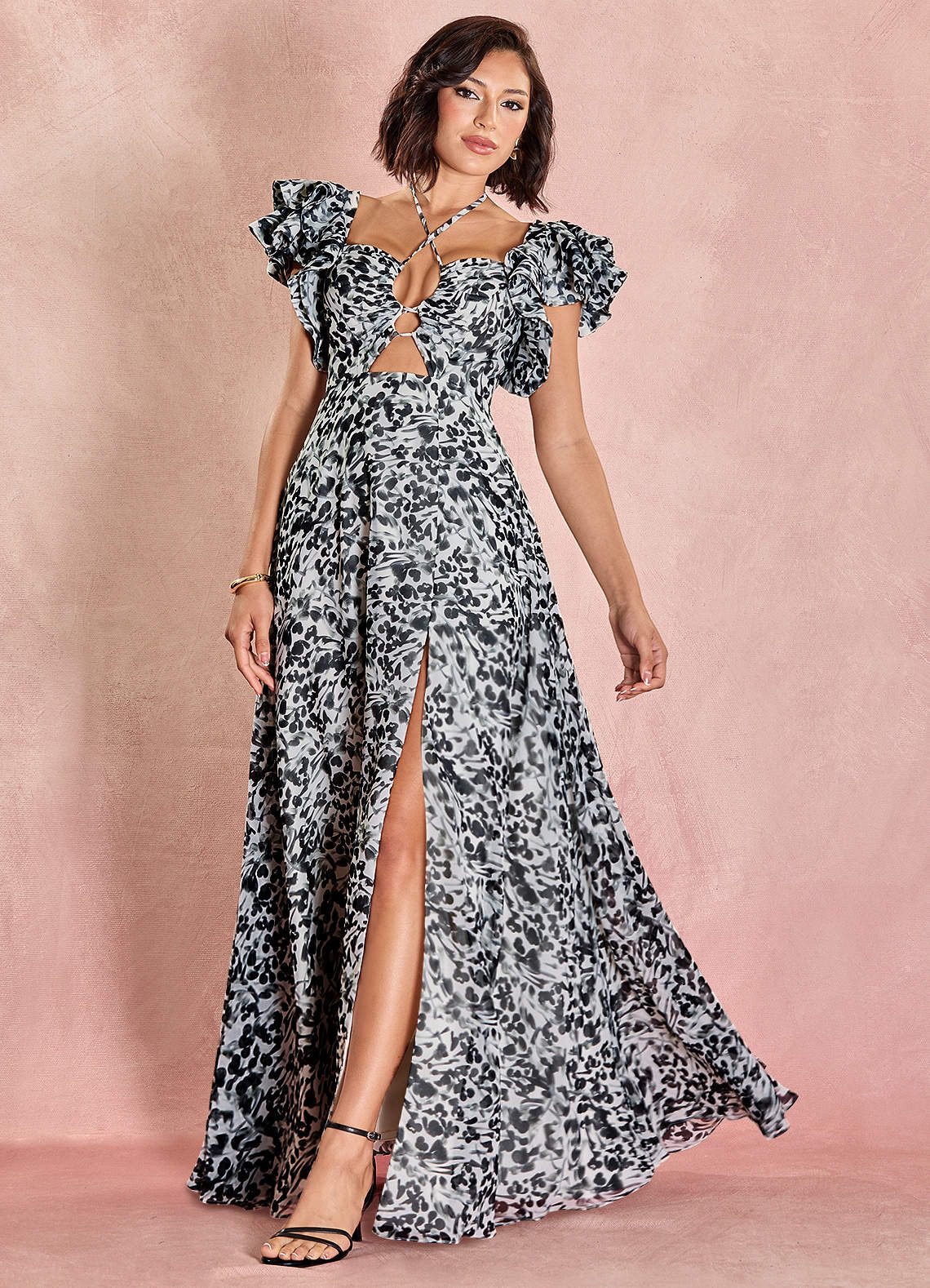 Sasha Black White Maxi Dress image1