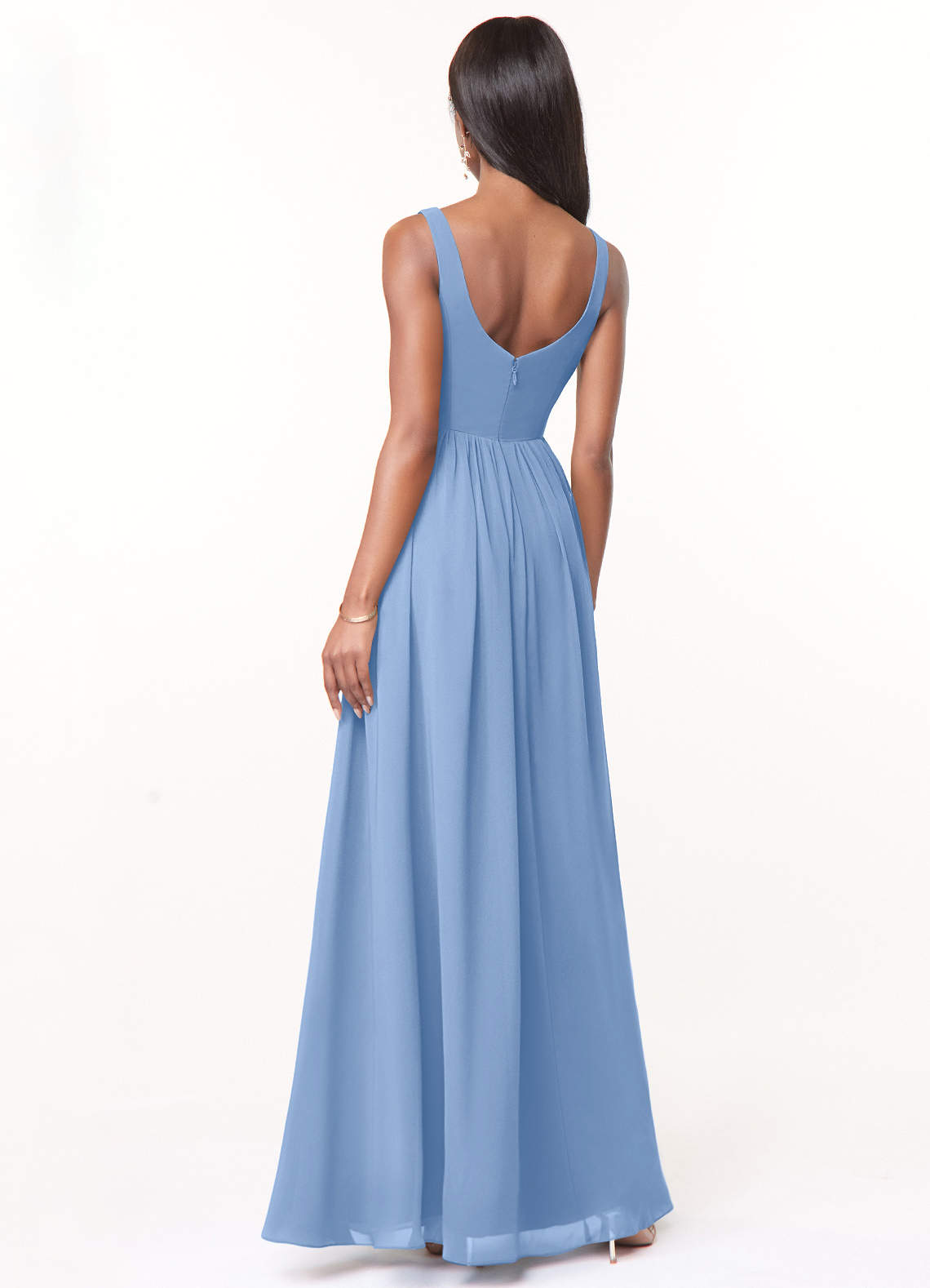 Ever-Pretty Elegante lange avondjurk voor bruiloften met V-hals, A-lijn, halternek, baljurk, bruidsmeisjesjurk, chiffon ES01819-P, mintgroen, 38