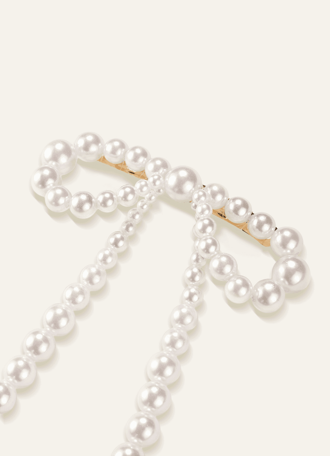 front Pasador con lazo de perlas