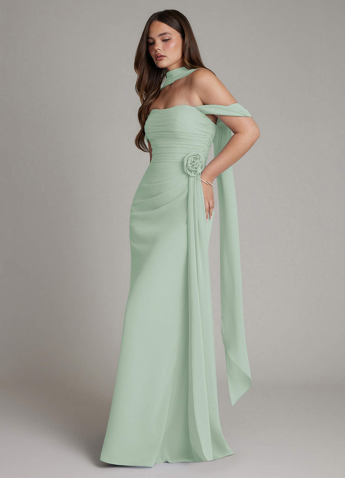 Azazie Ezria Agave Chiffon Bridesmaid Dresses | Azazie Azazie Ezria Agave Chiffon Bridesmaid Dresses | Azazie