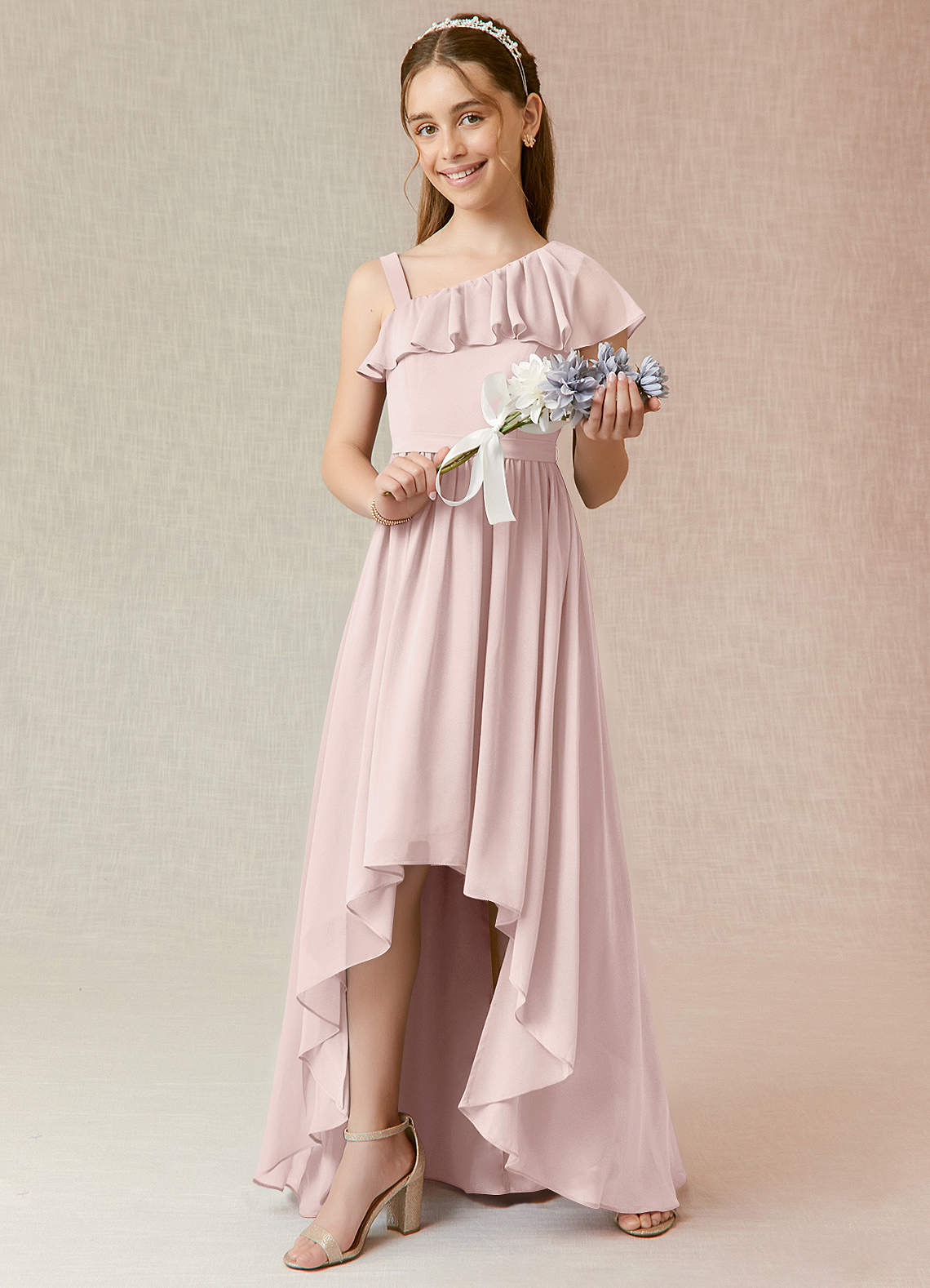 mango ruffle chiffon dress Ruffled chiffon dress