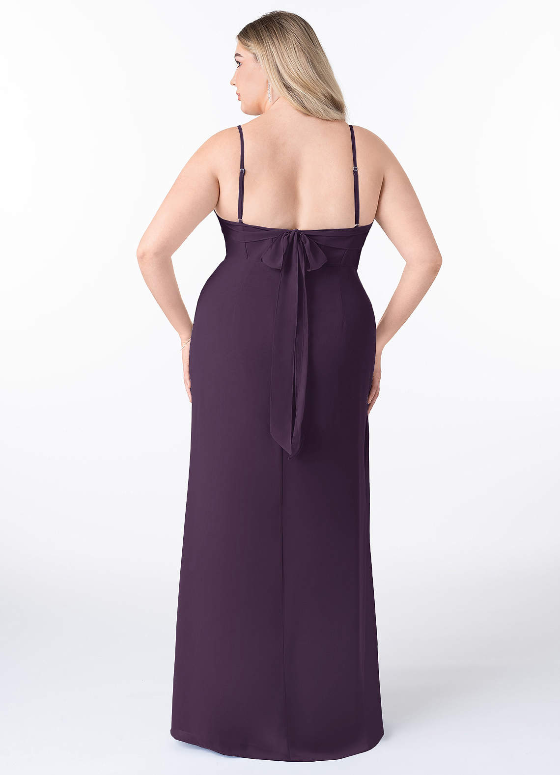 plum plus size bridesmaid dresses Plum Bridesmaid Dress Chiffon Size Small