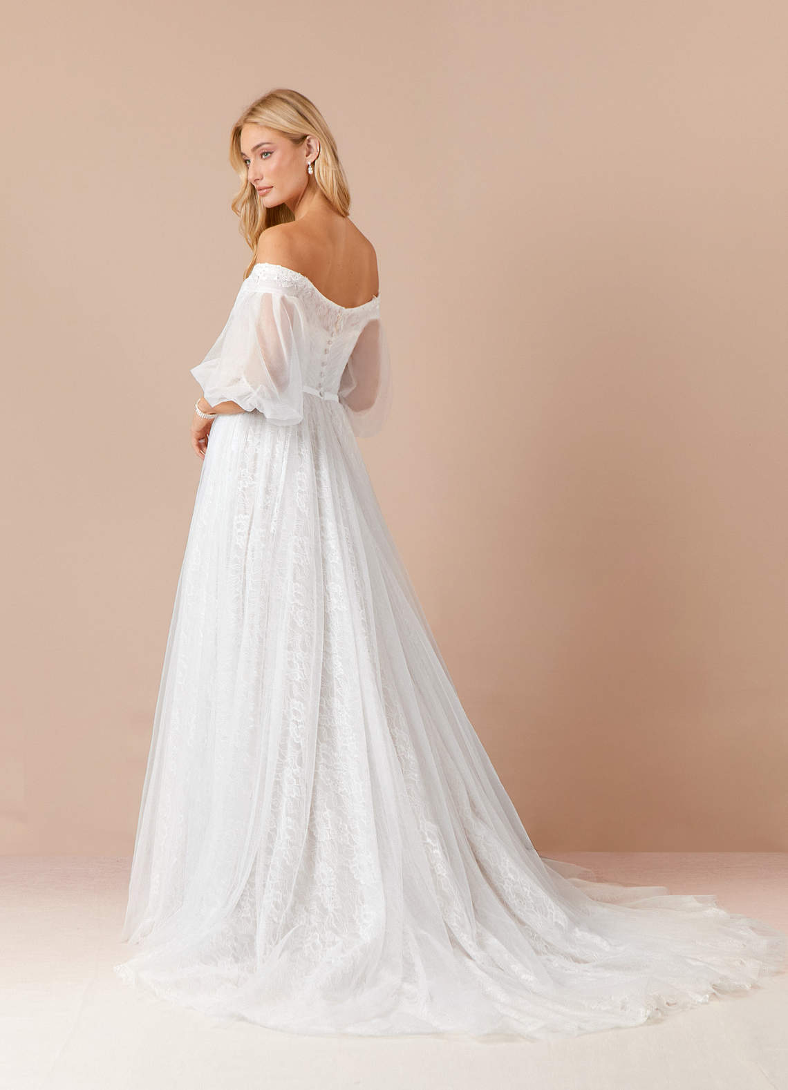 Azazie Vendela Wedding Dresses Ball-Gown Sequins Tulle Chapel Train Dress image1