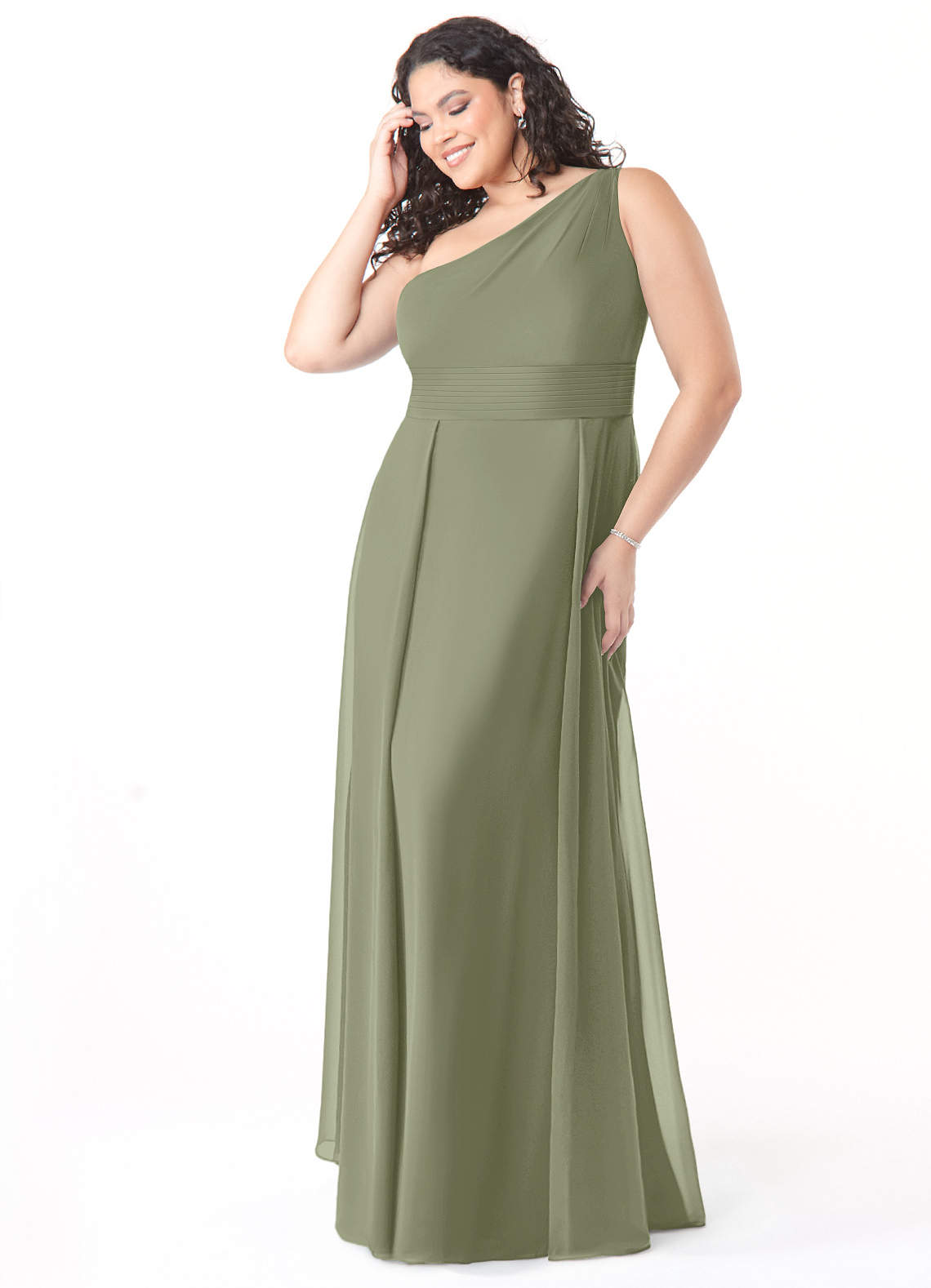 Vestido de dama de honor Azazie Dallas en color Pistacho Azazie