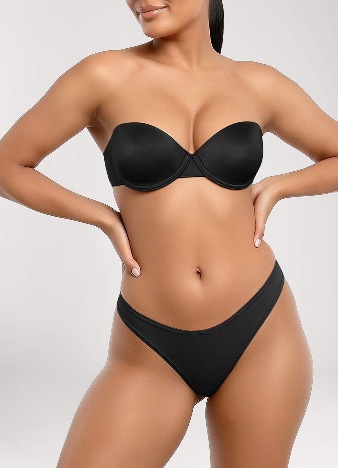 front Strapless Underwire Molded Cup Bra