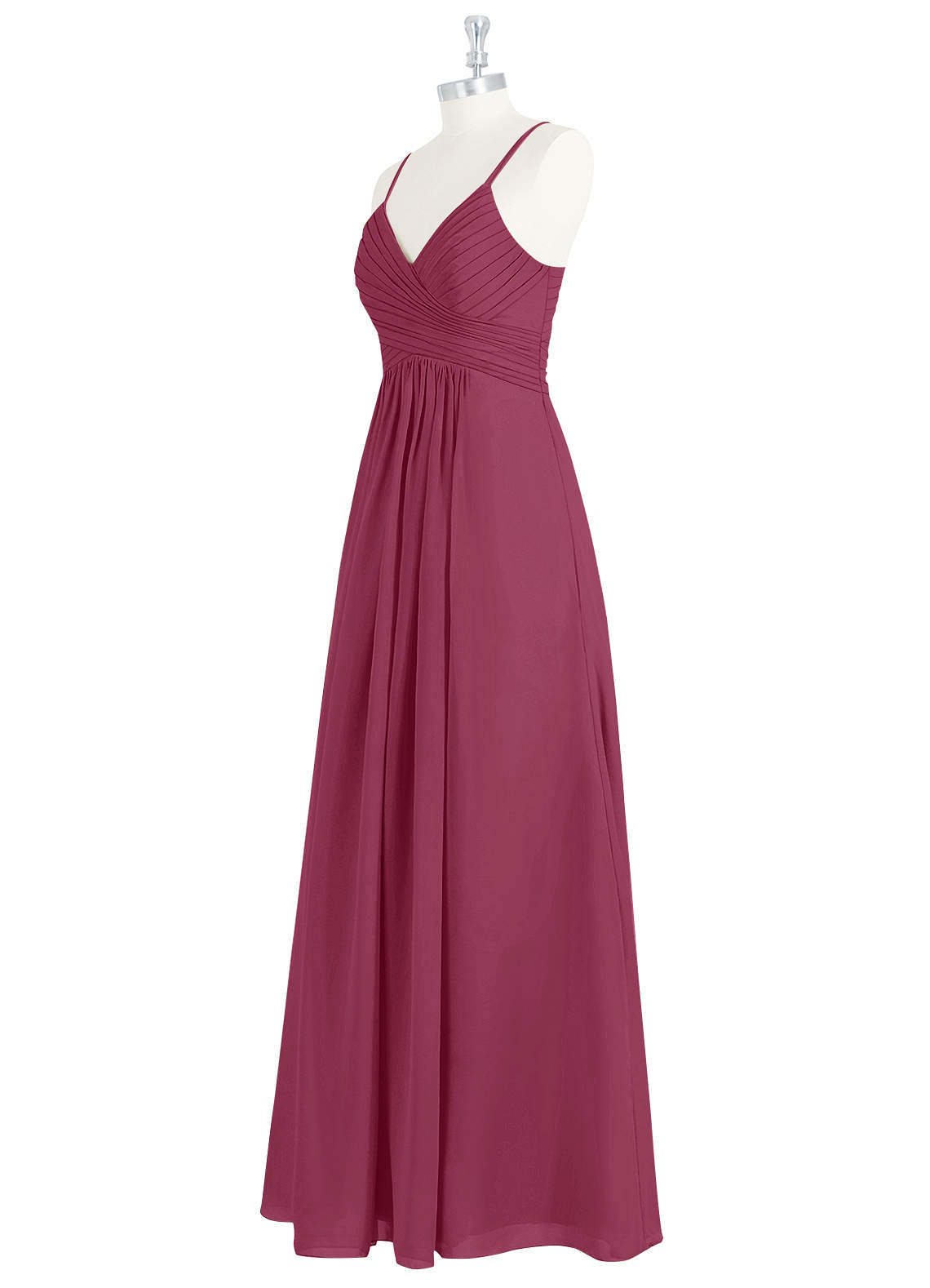 Azazie Haleigh Bridesmaid Dresses A-Line Pleated Chiffon Floor-Length Dress image1