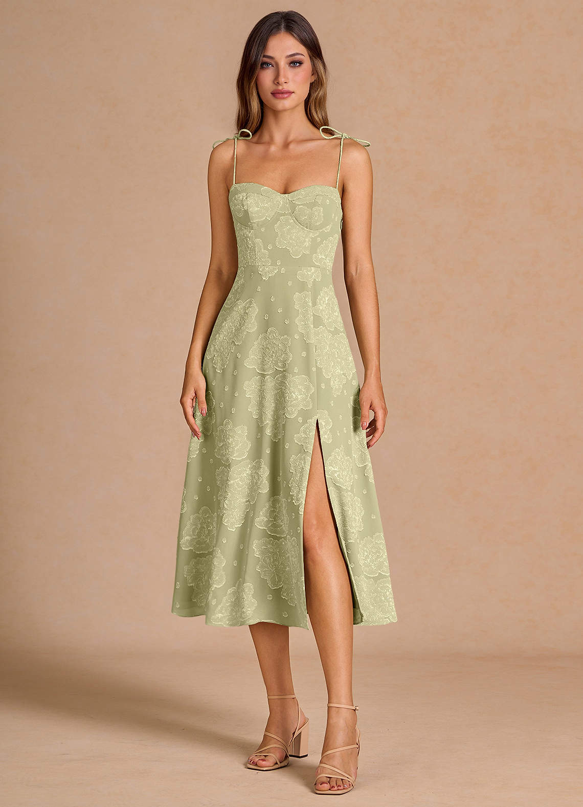 Ophelie Celadon Midi Dress image1