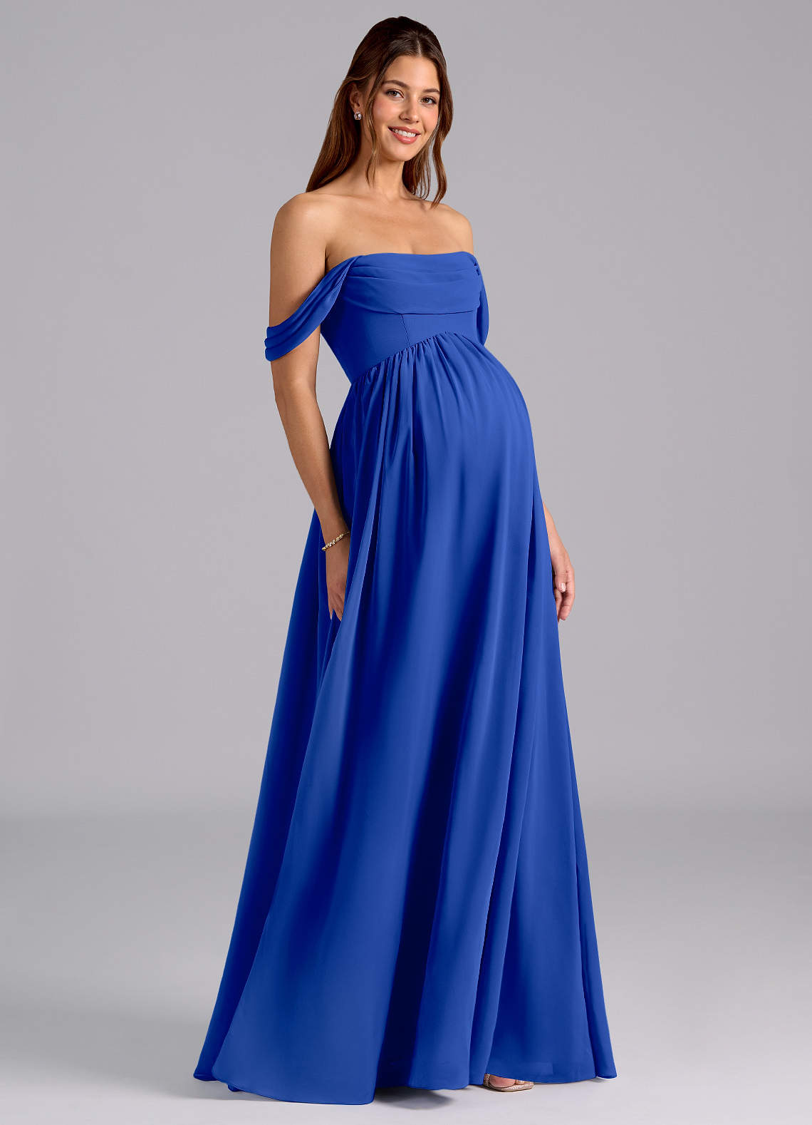 Azazie Saige Royal Blue Maternity Bridesmaid Dresses | Azazie