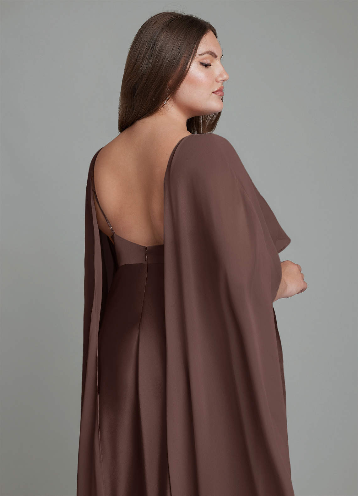 Azazie Stefania Bridesmaid Dresses Ganache A-Line Stretch Satin Dress image14