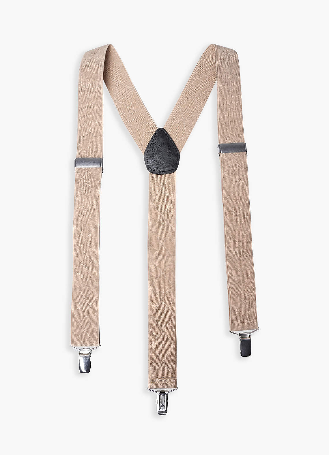 Plaid Three-Clip Suspenders