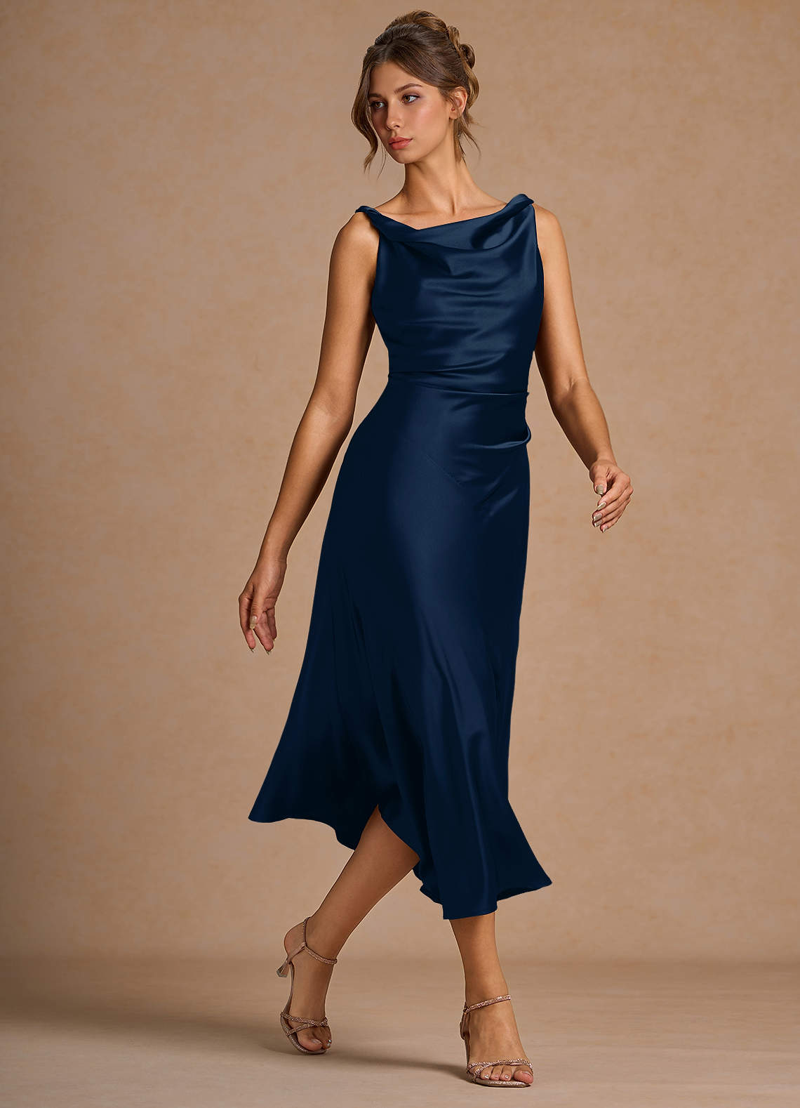 Nerine Midi Klänning Marin image5