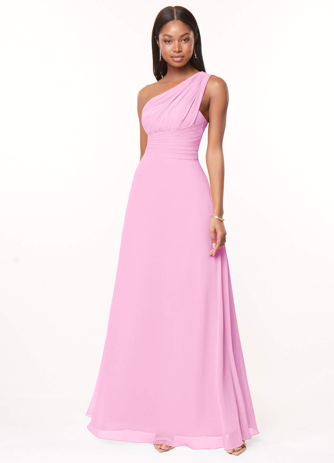Azazie Ashley Candy Pink Bridesmaid Dresses | Azazie