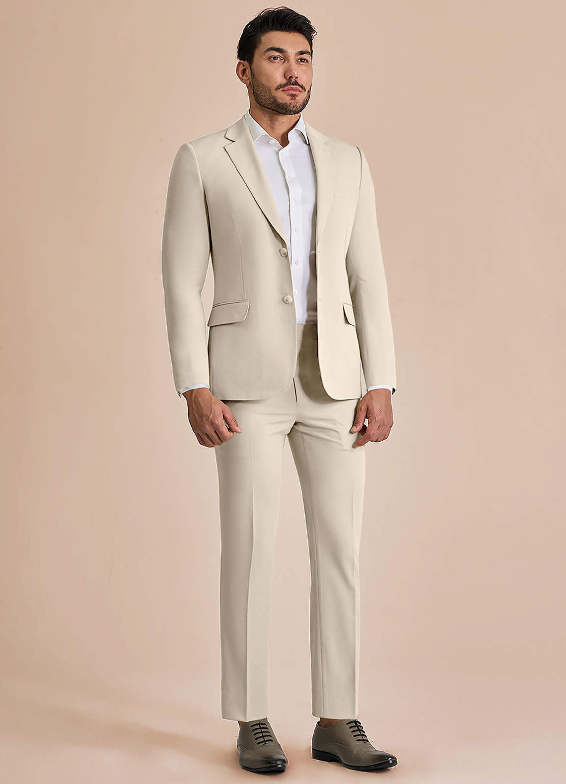 front William Tan Comfort Blend Suit