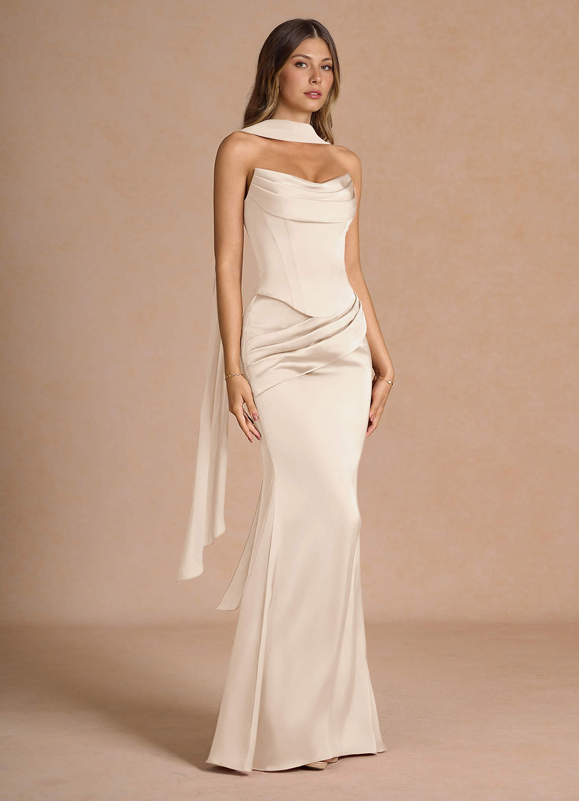 Vestido Crema Largo Sorrel image2