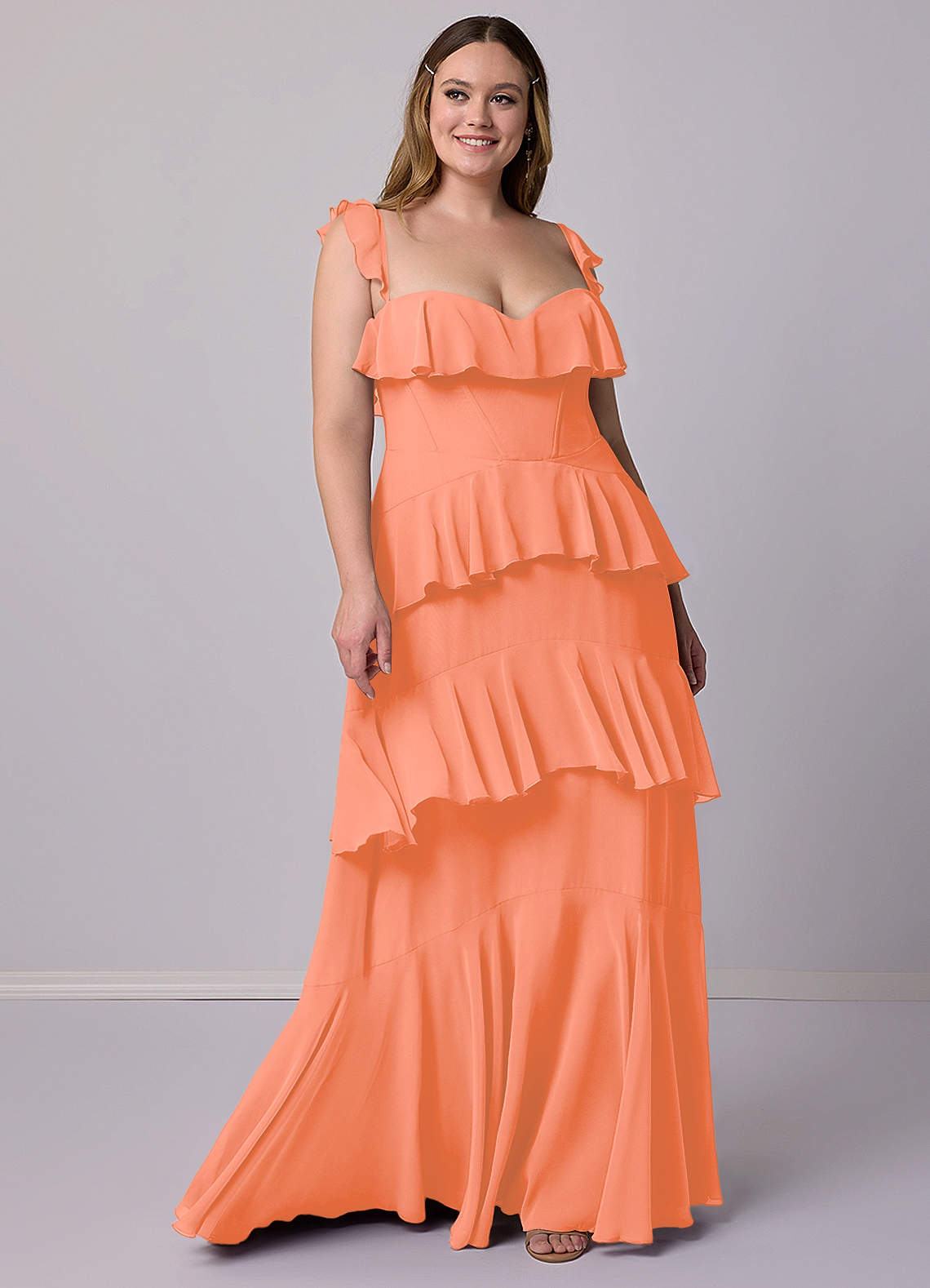Barbie ♥ Azazie Final Sale Sunset A-Line Sweetheart Neckline Chiffon Dress image1