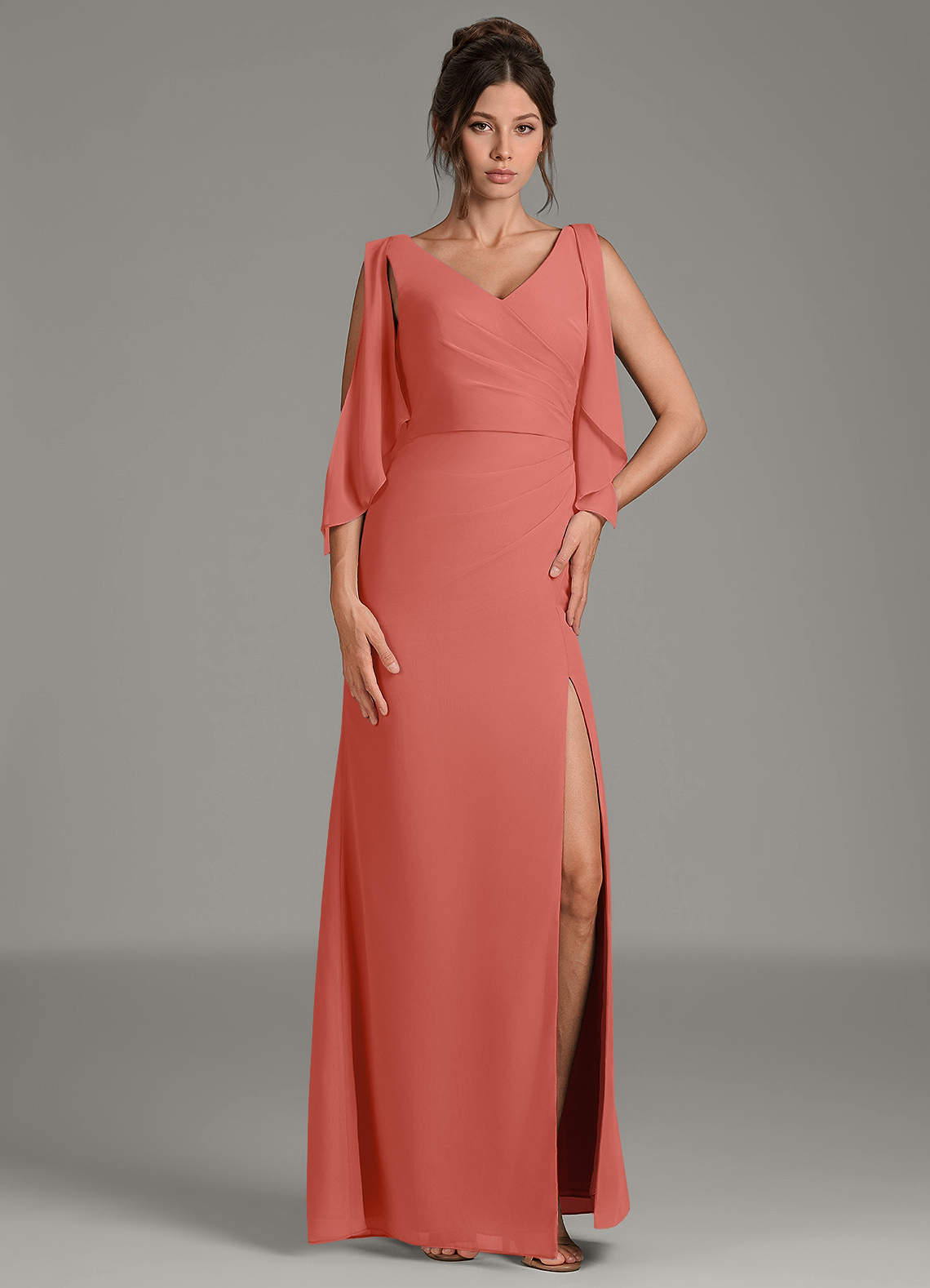 salmon bridesmaid dresses Coral Pink Dresses Top Rustic Coral Bridesmaid Dresses Ideas In 2022 Brides Clear Pleated Maxi dress bridal wedding