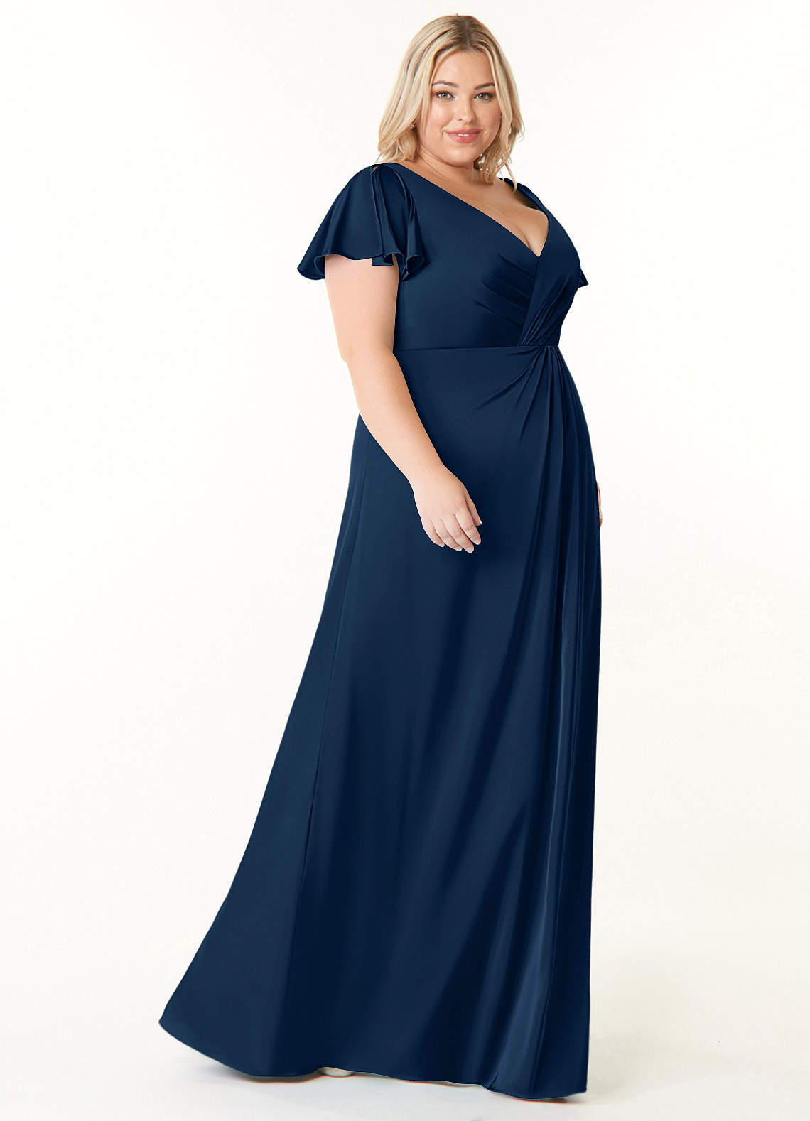 azazie soren stretch satin dress Azazie Soren