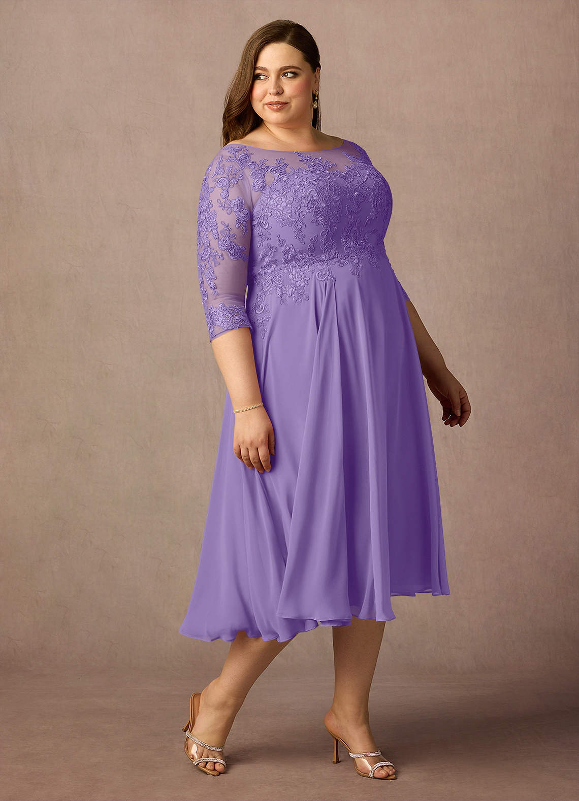 Azazie Marge Mother of the Bride Dresses Tahiti A-Line Scoop Lace Chiffon Dress image9