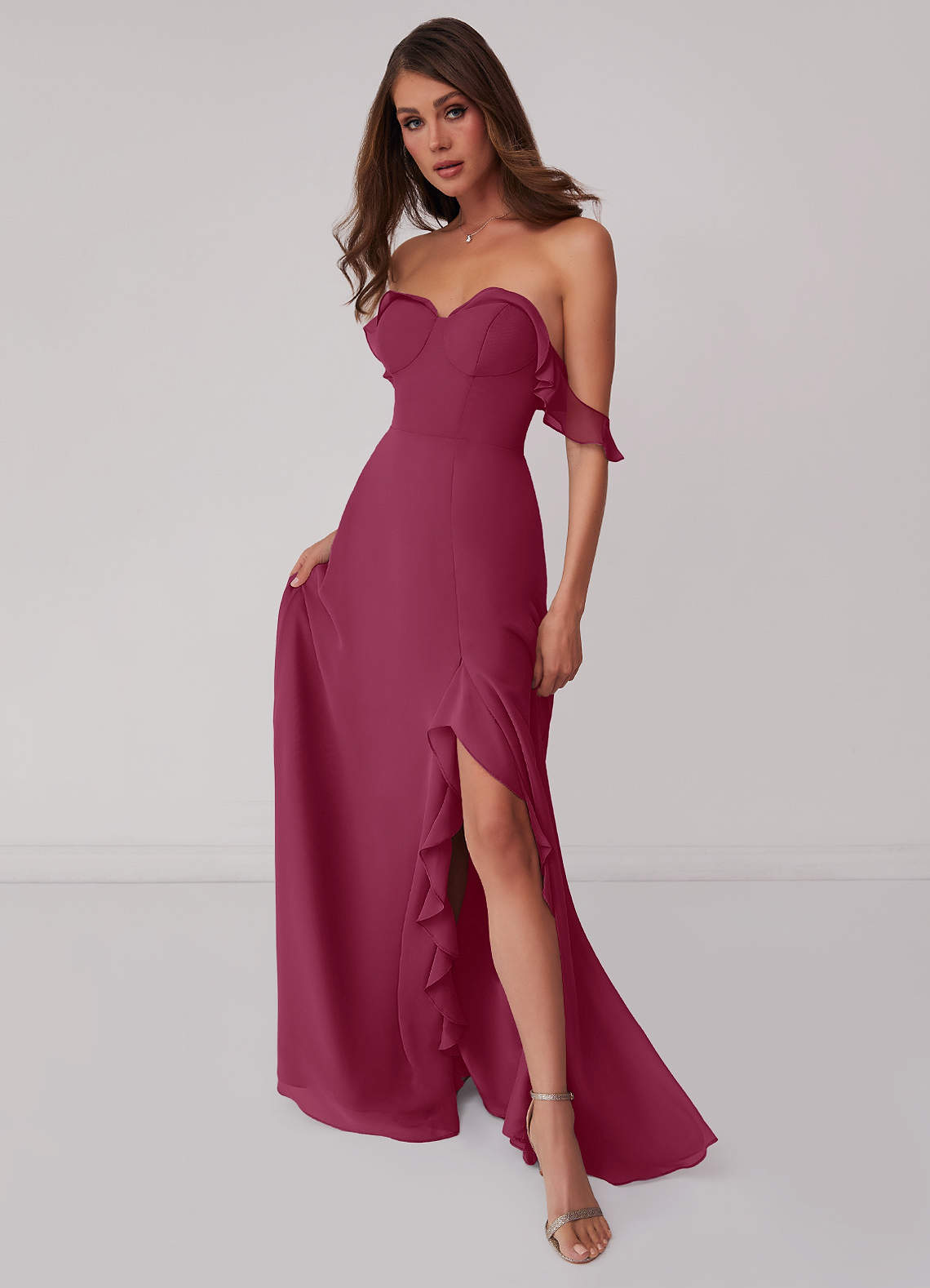 chinese dress ladies Mirabella Mulberry Ombre Maxi Dress - M Size - Women's Dresses