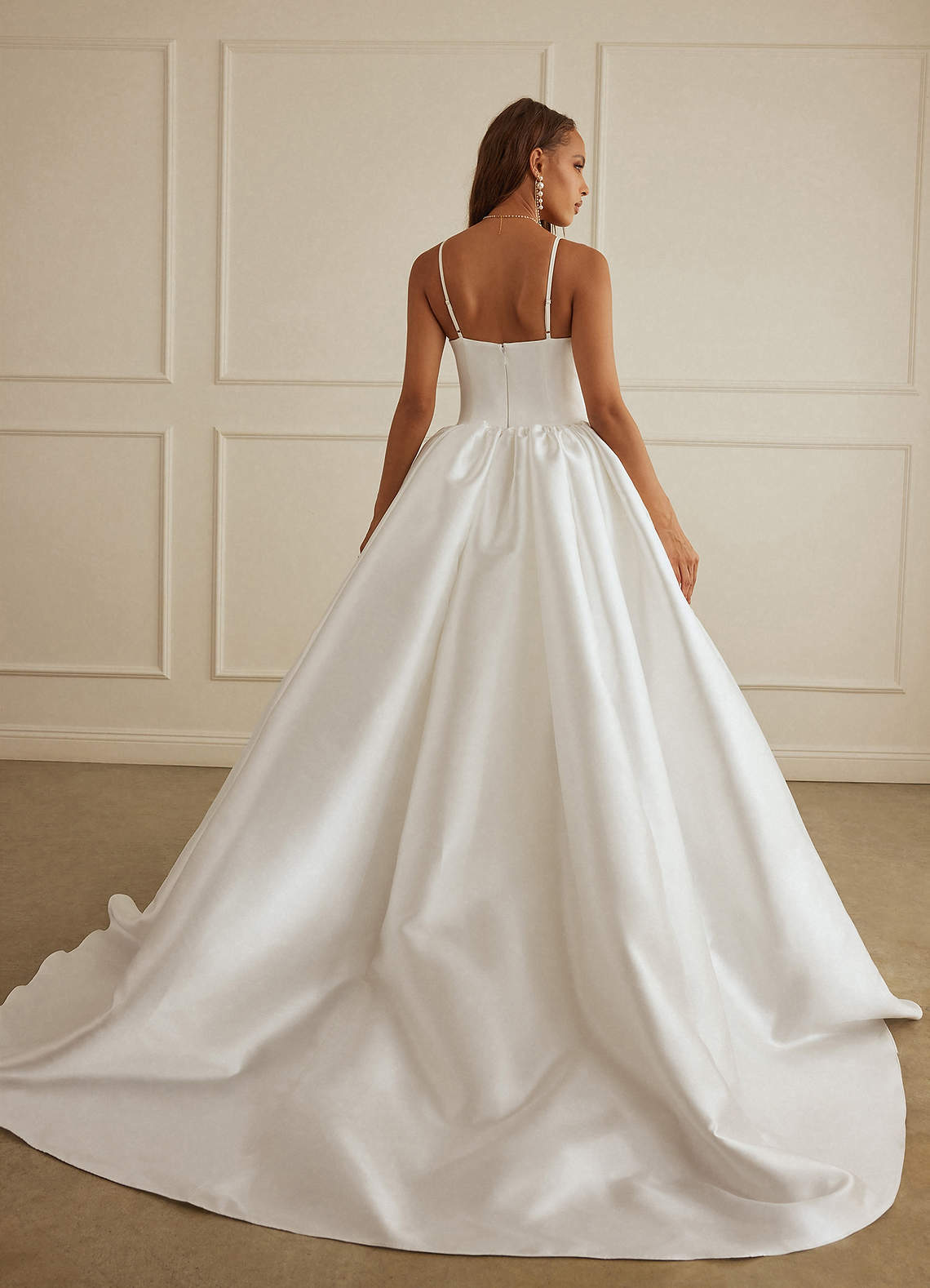 Christian Siriano Bridal for Azazie 2005 Wedding Dresses Basque Waist Crepe Back Satin and Mikado Ball Gown image6