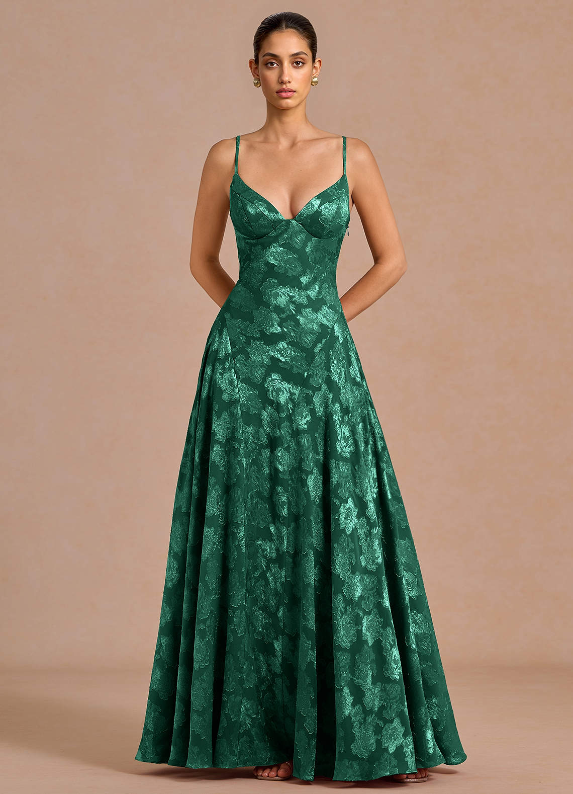 liberty bridesmaid dresses Hunter Green Maxi Dress He did say dress lock edge at neckline western cowboy boot print Size:X Small