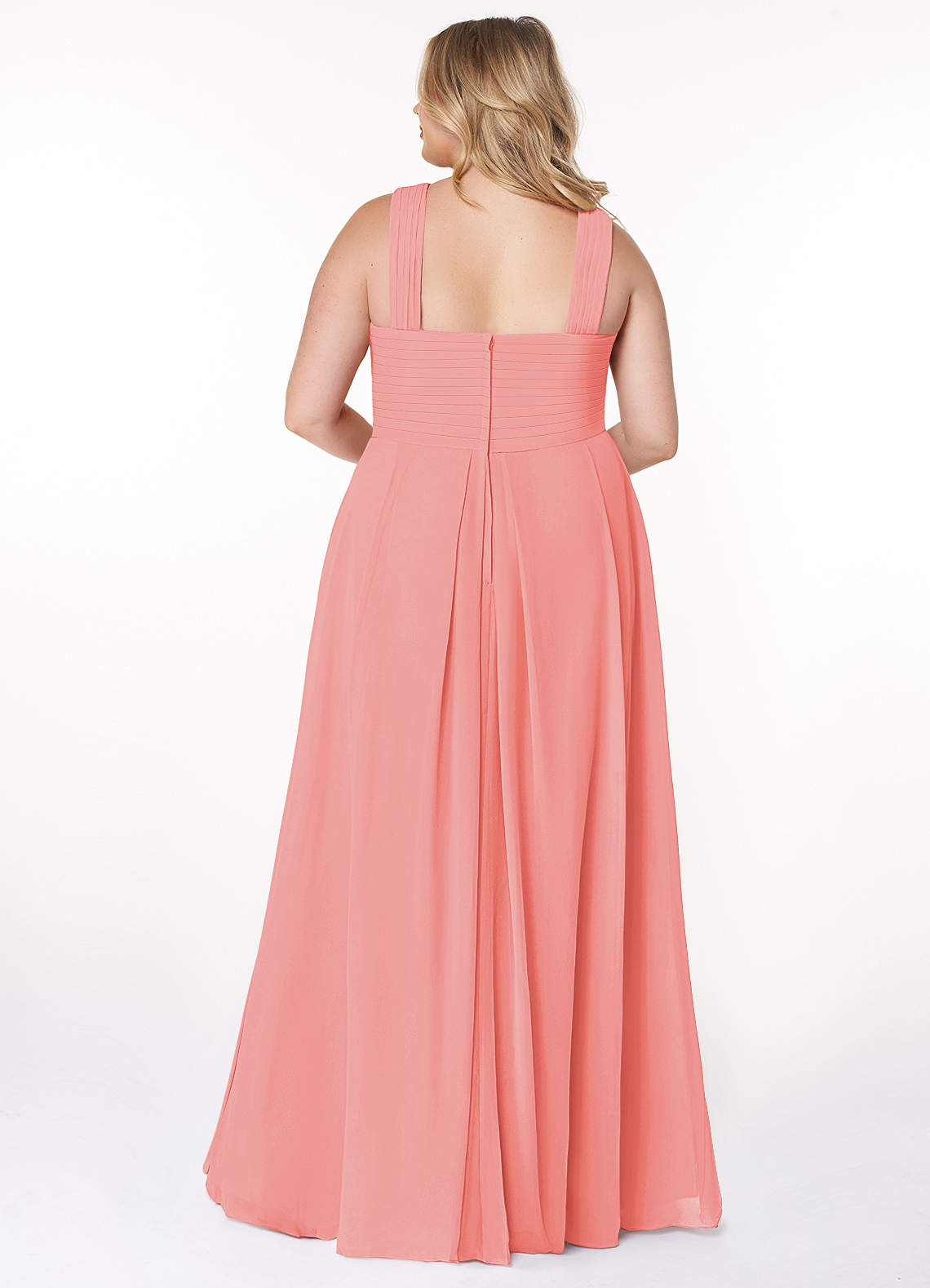 Azazie coral outlet dress