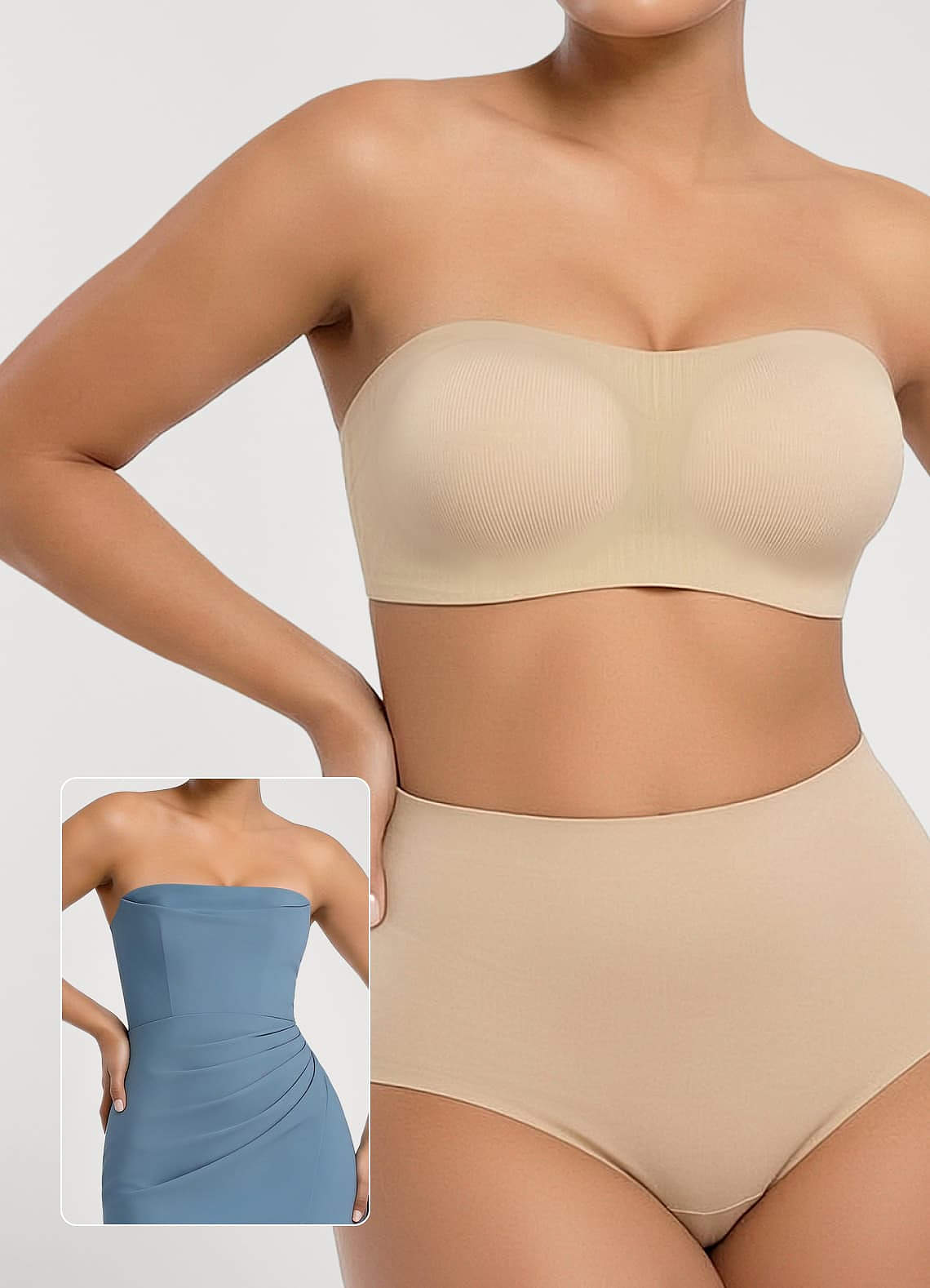 front Strapless Jelly Cup Bra