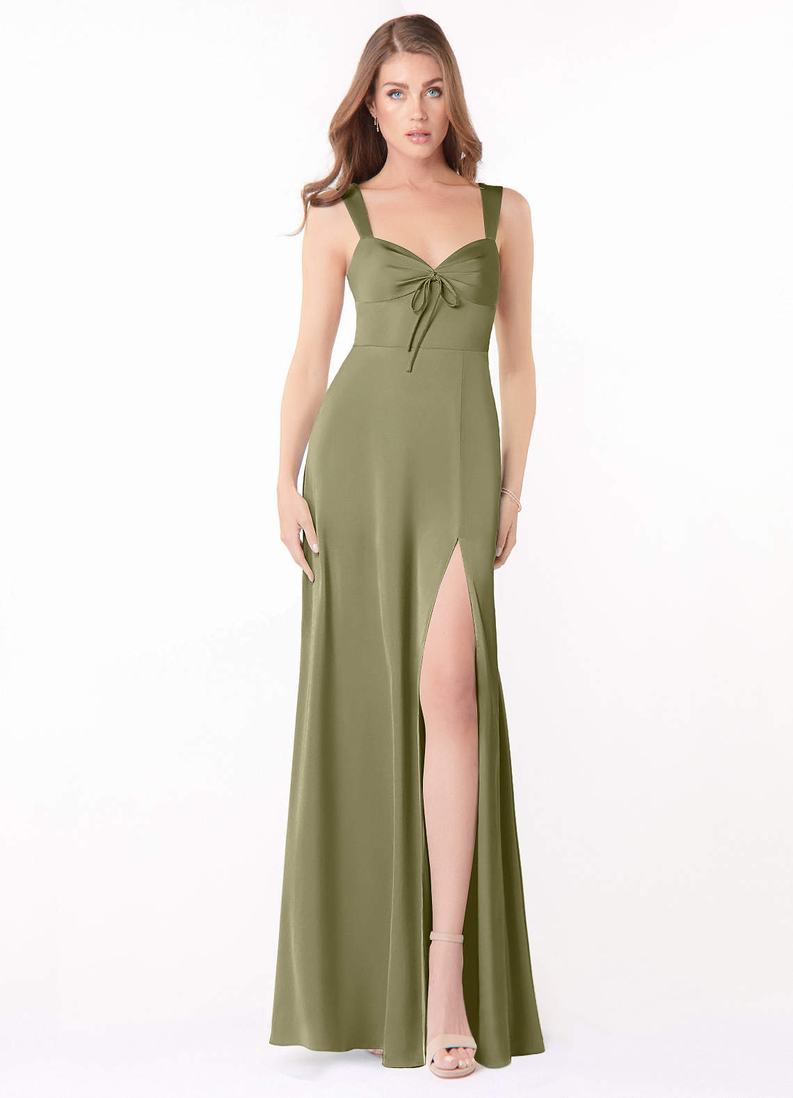 Azazie Alexia Stretch Satin Dress Final Sale  image1