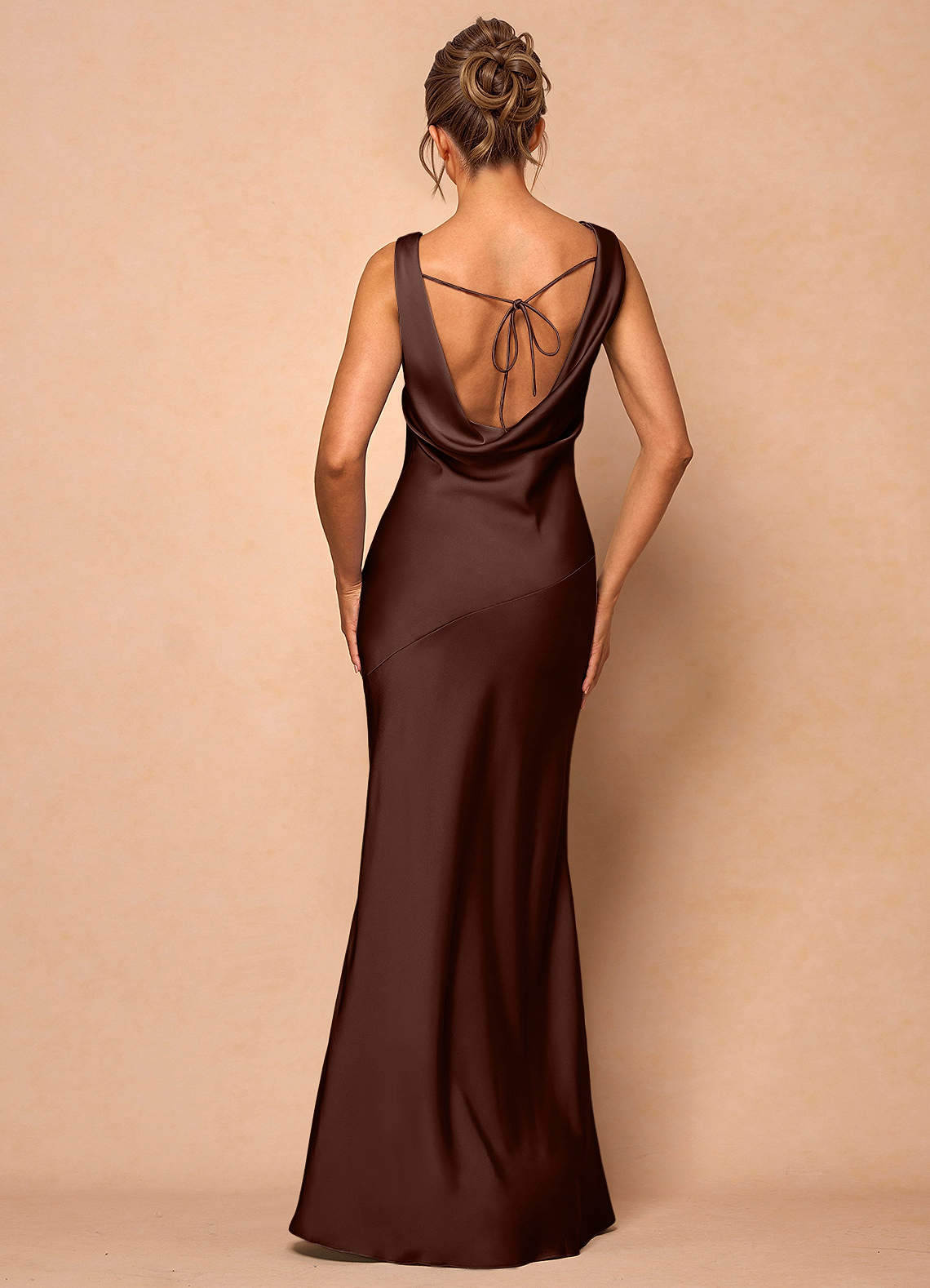 Rylina Mocha Coco Maxi Dress | Azazie