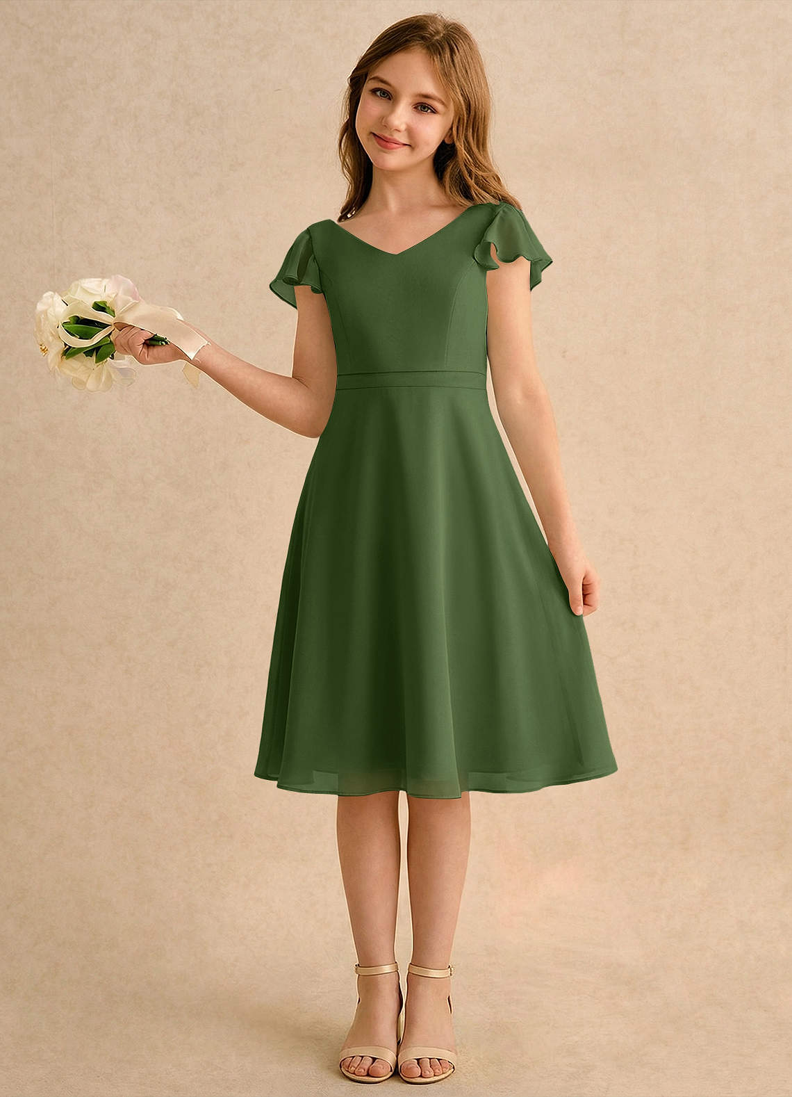 knee length chiffon dresses Azazie Narin Girls Formal Olive A-Line with Sleeves Dress color:sevila-mn-dress-cpr-dmnt-flwr-drk-gry-4 swatch:https://www.motelrocks.com/cdn/shop/files/SEVILA-DRESS-DARK-GREY-DIAMANTE-FLOWER-3017D.jpg?v=1764747958&width=100