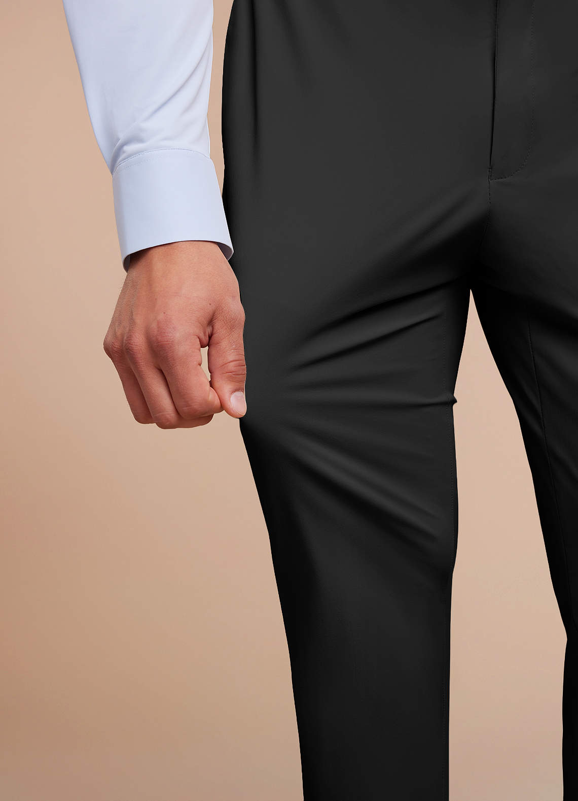 front Grayson Black Stretch Seersucker Suit
