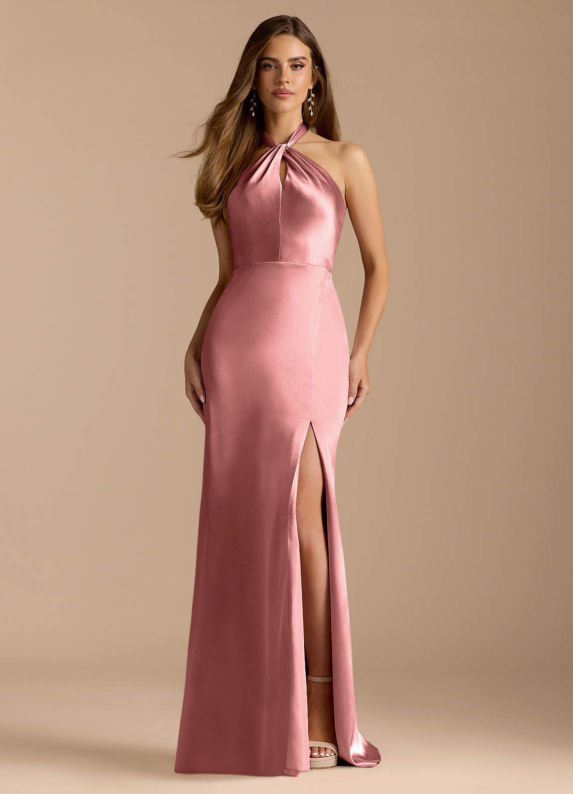 Eye-Catching Rosette Elegant Ruffles Pink Dress Eye-Catching Rosette Elegant Ruffles Pink Dress