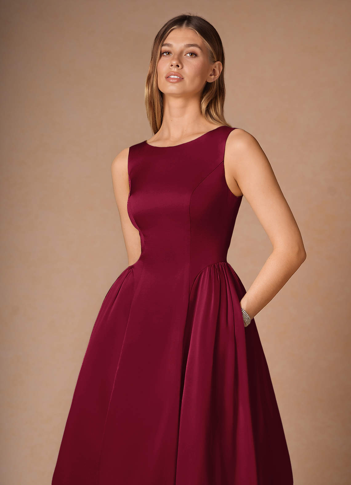 Vestido Merlot Midi Casey image5