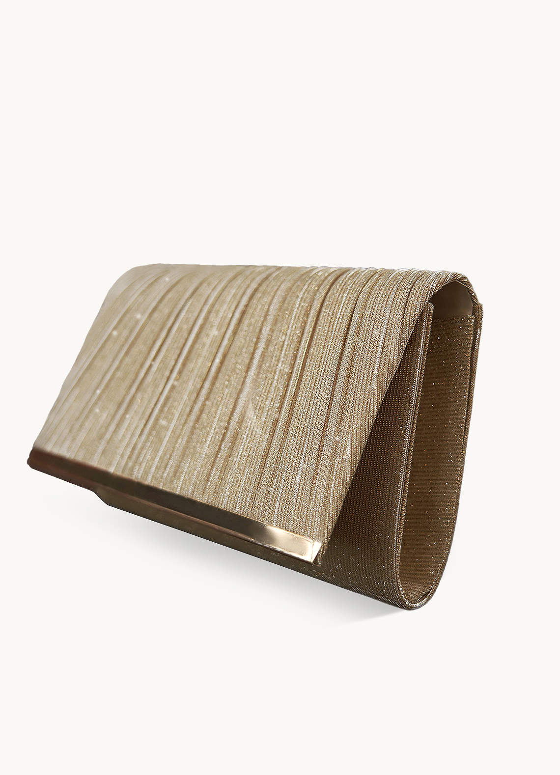 front Pleats Elegant Clutch Bag