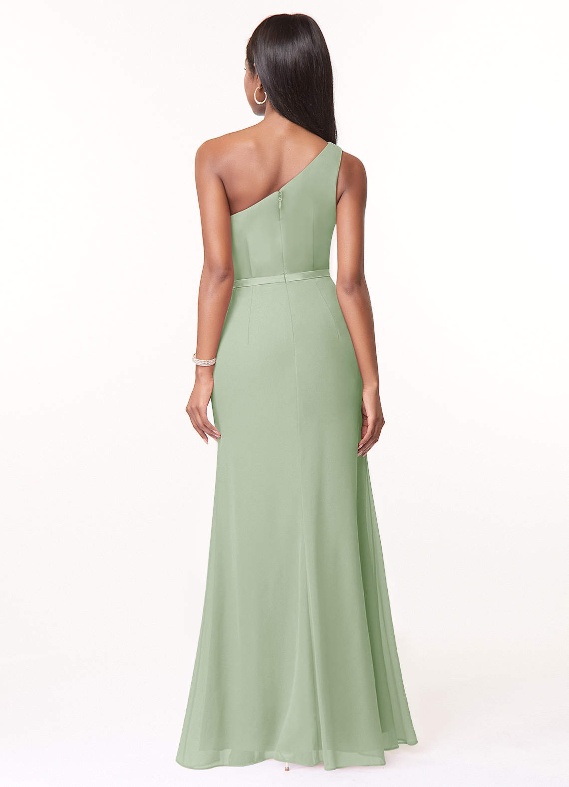 Azazie shop sage green