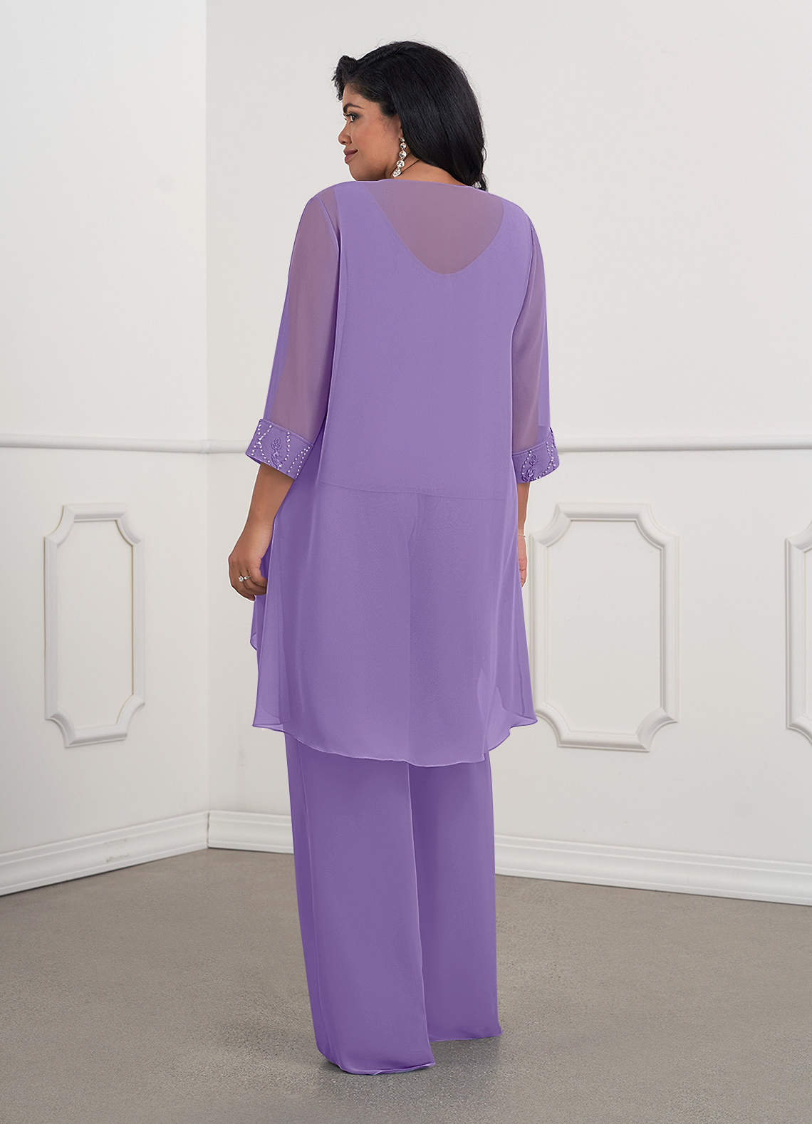 Azazie Maura Mother of the Bride Dresses Tahiti Jumpsuit/Pantsuit Sequins Chiffon Dress image6