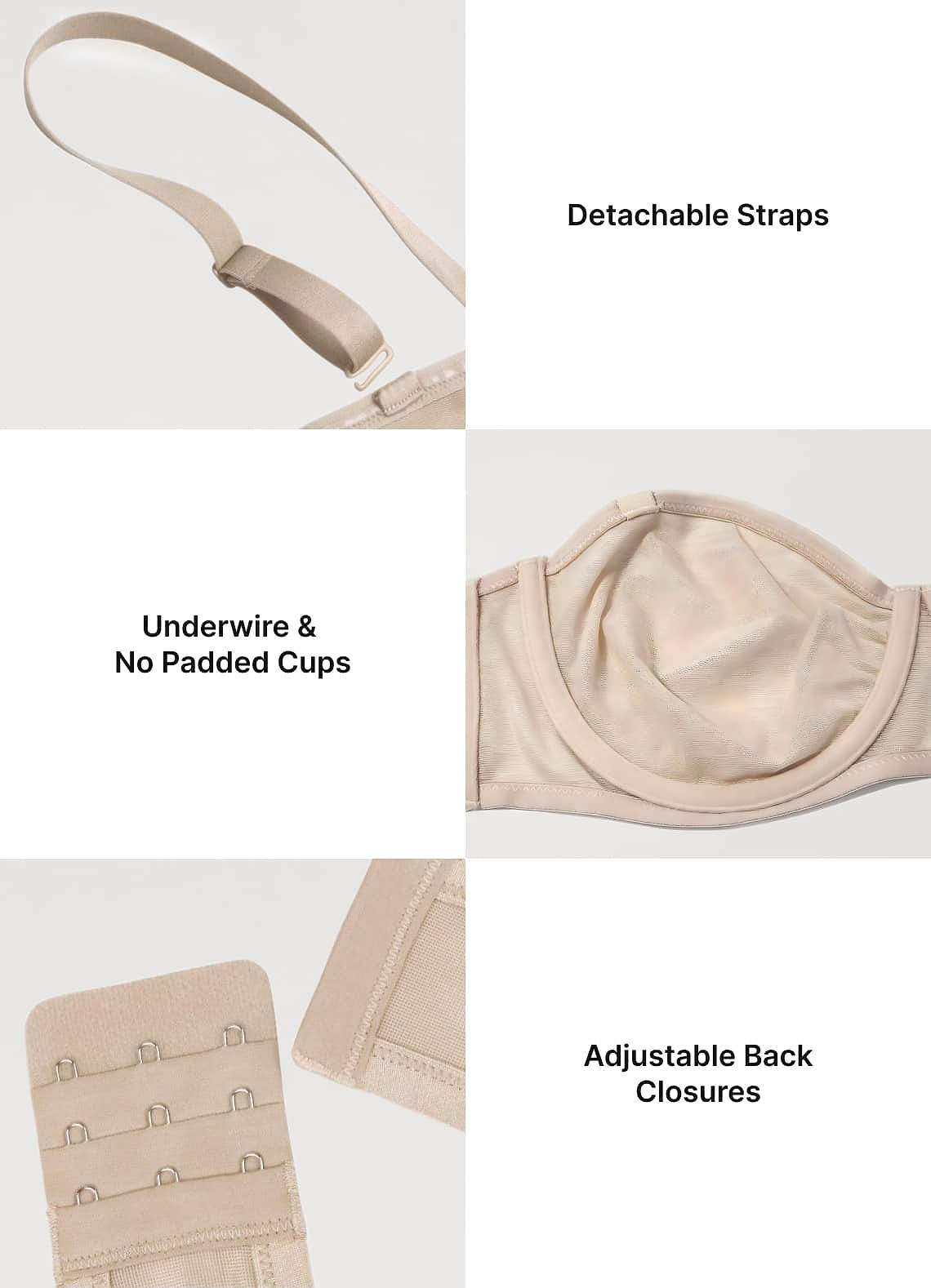 front Full Sizes Underwire Shaping Mesh Bra (No Padding)