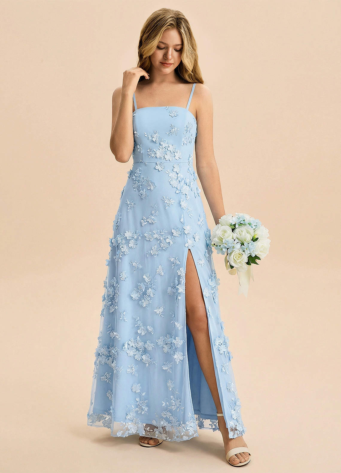 front Azazie Elina Junior Formal Dress