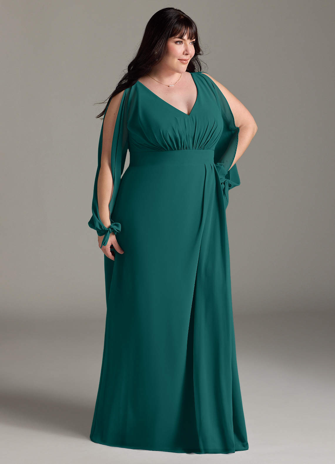 peacock formal dress plus size LaDivine CM383C Long Formal Plus Size Prom Dress