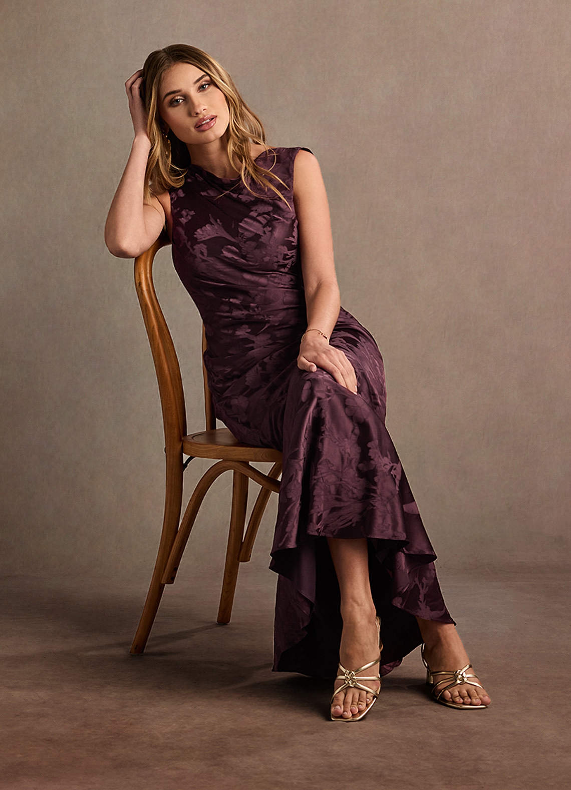 chinese dress ladies Trendy, Chic Women's Clothing Boutique Fore Collection Women's Mauve Multi Floral Maxi Dress, female, 100% Polyester Lane 201 main image 0
