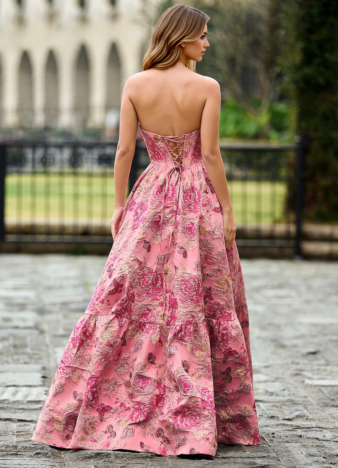 strapless open back dress Baudelaire Wiggle Dress in Hunter Green main image 0