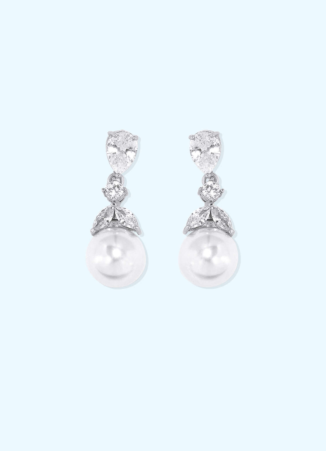 front Ocean Pearl Earrings