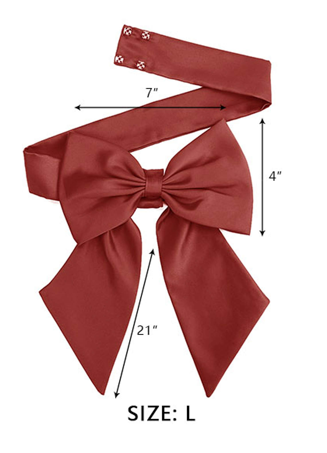 front Matte Satin Sash with Back Bow